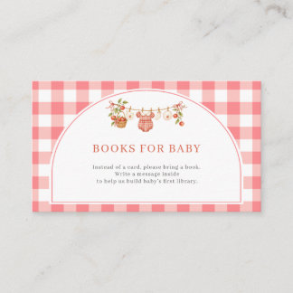 Appel van onze oog baby shower boeken voor baby ka informatiekaartje