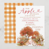 Appel van Onze Oog Baby shower Bow Sinaasappel Gin Kaart (Voorkant / Achterkant)