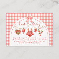 Appel van onze oog baby shower rode gingham