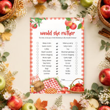Appel van onze oog baby shower spel