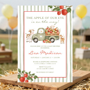 Appel van onze oog baby shower vrachtwagen boerder kaart