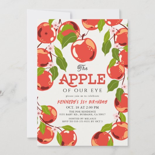 Appel van onze Oog Bloemen Geslacht-neutra 1e Verj Kaart (Voorkant)