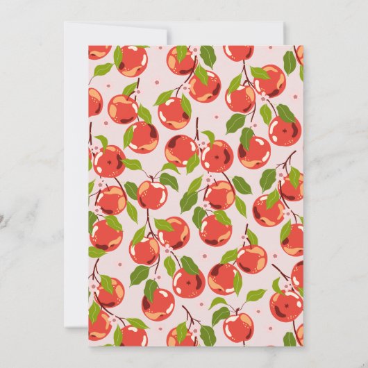 Appel van onze Oog Bloemen Meisje's 1e verjaardag Kaart (Achterkant)