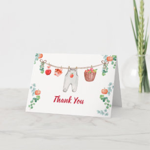 Appel Van Onze Oog Botanische Waslijn Baby Shower Bedankkaart