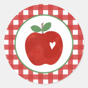 Appel van onze oog eerste verjaardag Papieren bord Ronde Sticker