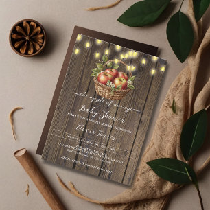 Appel van onze Oog Herfst Bloemenhout Baby shower Kaart