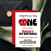 Appel van onze oog meisje 1e verjaardag partij kaart