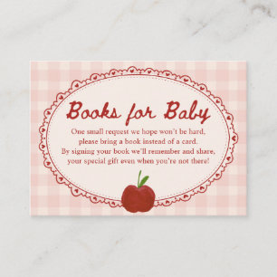 Appel van onze oog Rode babyboeken voor baby Informatiekaartje