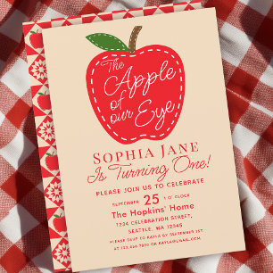 Appel van onze Oog Schattigee Kinder 1e Verjaardag Kaart