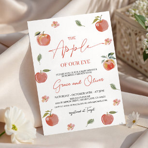 Appel van onze oog Waterverf babyshower uitnodigin Kaart