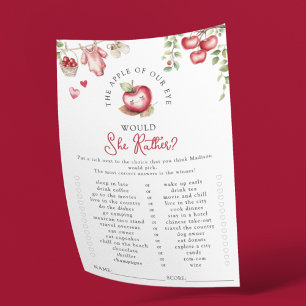 Appel Van Onze Oog Zou Ze Liever Baby Shower Spel