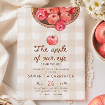 appel van onze oogappelmand geruite baby shower