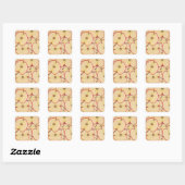 Appel vierkante sticker (Vel)
