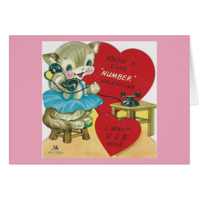 Appel vintage Kitty Valentine (Devant horizontal)