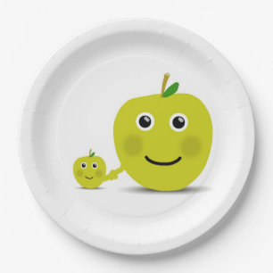 Appel vriendjes melamine+bord papieren bordje