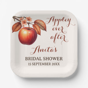Appelachtige Bruiloft Feest in de Herfst Papieren Bordje
