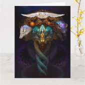 Appelant les animaux d'esprit carte de voeux (Fleur jaune)