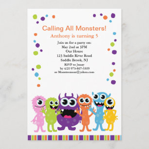 Appelant tous les monstres invitation