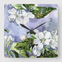 Appelbloesem Acryl Wandklok