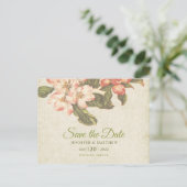 appelbloesem bruiloft | De datum opslaan Briefkaart (Staand voorkant)