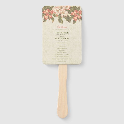 appelbloesem bruiloft handwaaier (Voorkant)