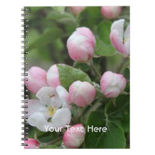 appelbloesem en groene bladeren notitieboek