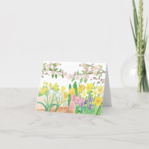 Appelbloesem & Lente Bloemen Illustratie Feestdagen Kaart