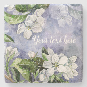 Appelbloesem stenen coaster onderzetter