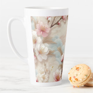 Appelbloesem takken latte mok