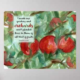Appelboom Bijbel Schrift Ecclesiastes 2:5 Poster