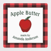 Appelboter inblikken conserven Plaid S Food Label (Design 1)