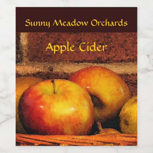 appelcider-etiket wijn etiket (Enkel label)