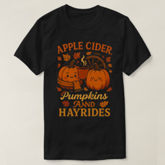 Appelciderpompoenen en hooiwagenritten t-shirt