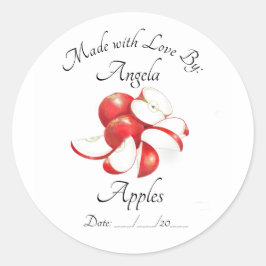Appelconserven en inmaakstickers en -labels ronde sticker