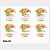 Appelen appelmoes pasteittenvullers fruitconserven ronde sticker (Vel)