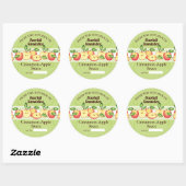 Appelen appelmoes pasteittenvullers fruitconserven ronde sticker (Vel)