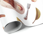 Appelen en appeltaartplakken cadeaupapier (Rol Hoek)