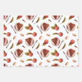 Appelen en appeltaartplakken inpakpapier vel (Voorkant)