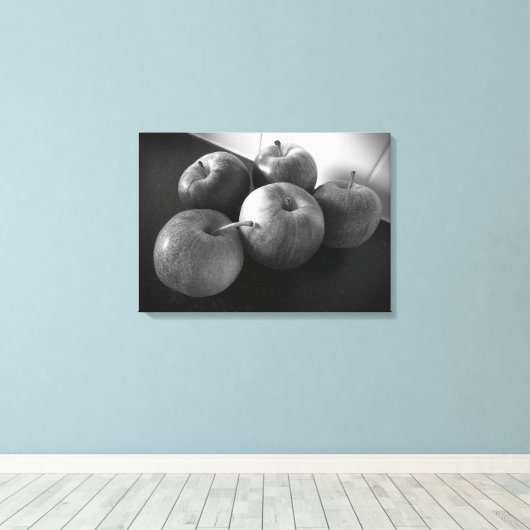 Appelen in de keuken canvas afdruk (Insitu (Houten vloer))