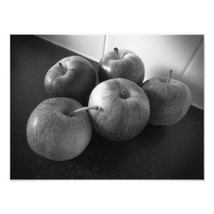 Appelen in de keuken foto afdruk