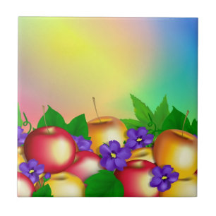 Appelen in Vase Tegeltje