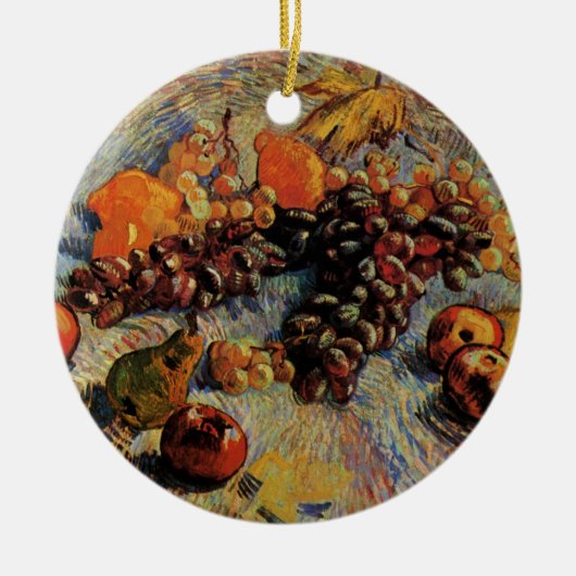 Appelen, peren, lemonen, druiven van Vincent van G Keramisch Ornament (Voorkant)