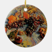 Appelen, peren, lemonen, druiven van Vincent van G Keramisch Ornament (Achterkant)
