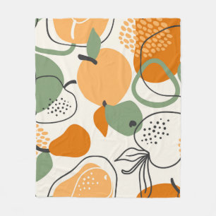 Appelen, peren: naadloos patroon. fleece deken