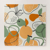 Appelen, peren:  naadloos patroon. legpuzzel (Horizontaal)