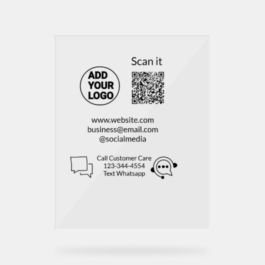 Appeler le texte du service client whatsapp Q R co (Recto)