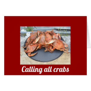 **APPELER TOUS LES CRABES** CARTE D'ANNIVERSAIRE F