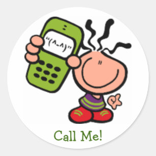 Appelez-moi Sticker de dessin animé