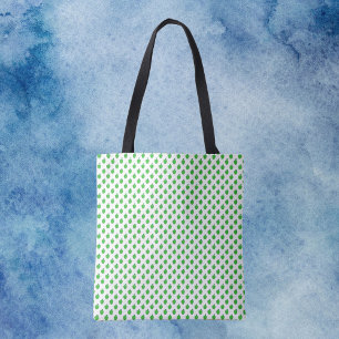 Appelfruit groen patroon draagtas