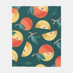Appelgenot: donkergroen naadloos. fleece deken